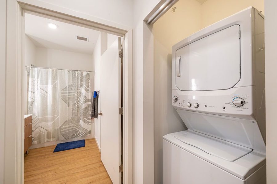 in-unit washer and dryer at 212 east student apartments